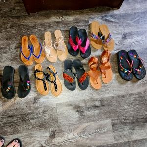 Used sandals and flip flops. Size 8
